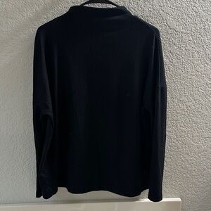 LOFT Mock Neck Black Top